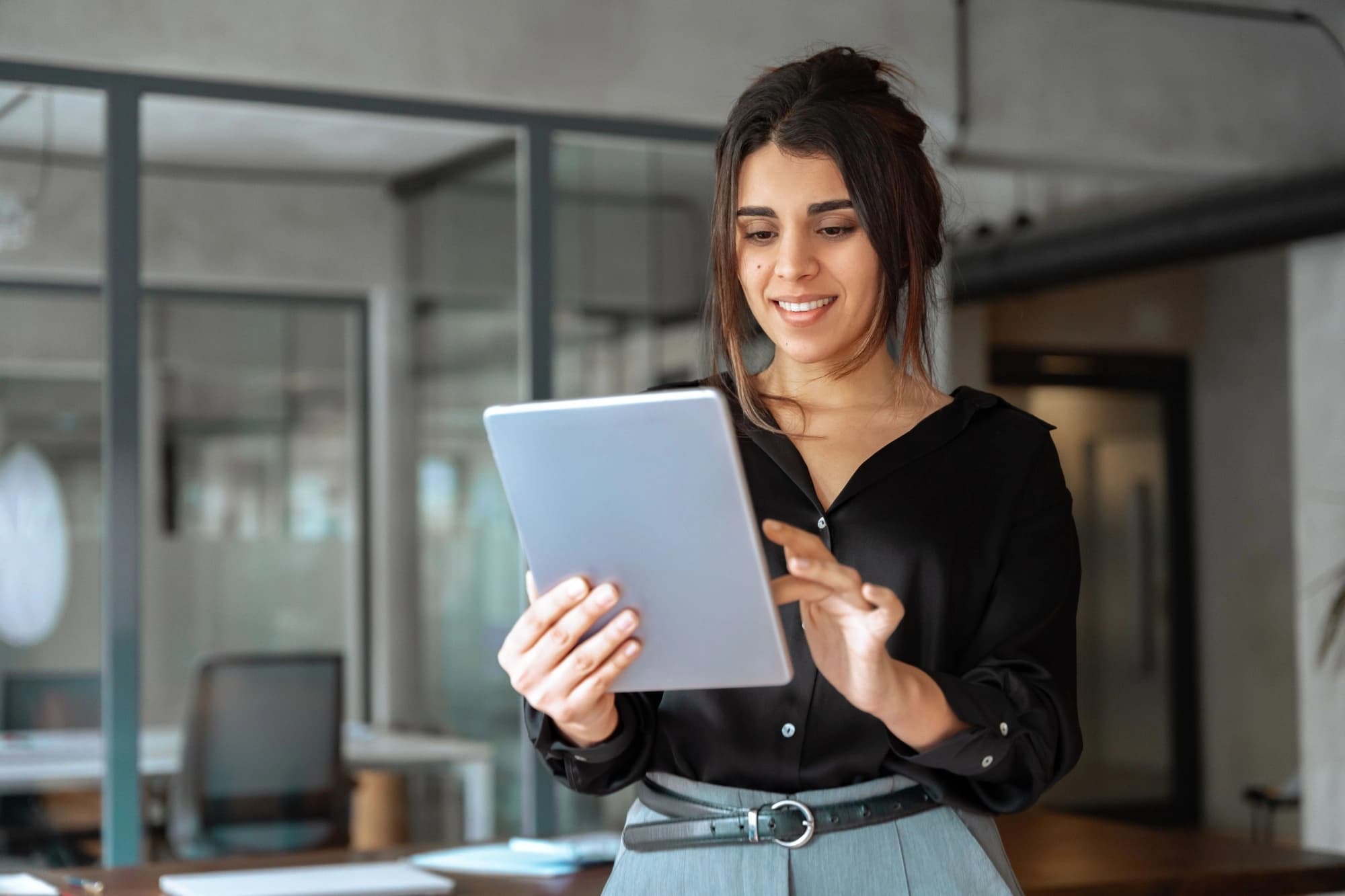 Businesswoman researching if she can put her business in a trust