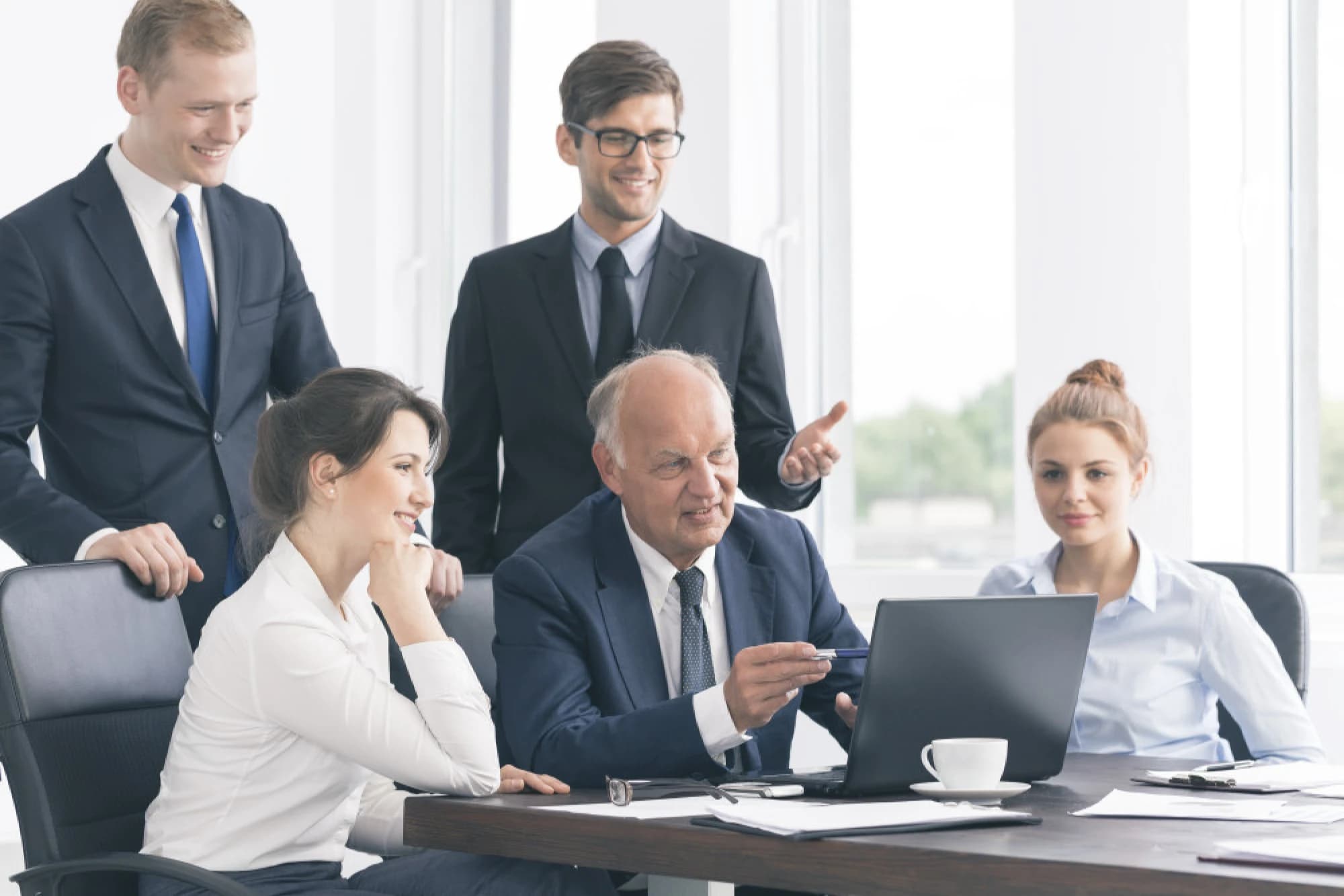 A high-net-worth family at a family office governance meeting