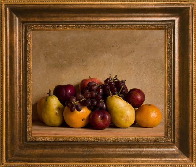 Still life painting of fruit