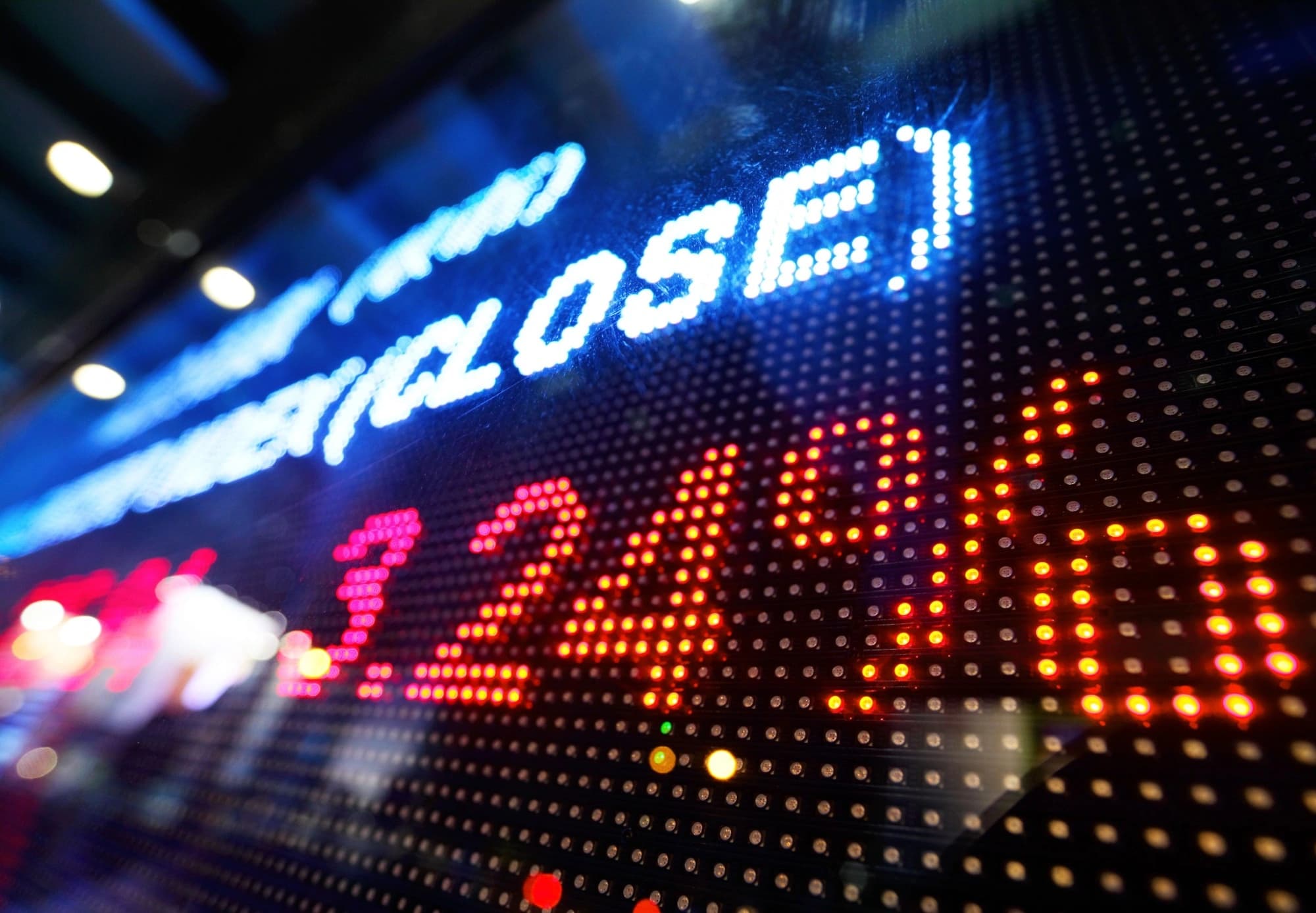 Stock market price display
